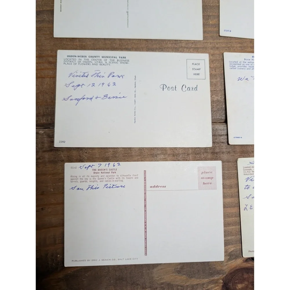 Vintage 1960s National Park Postcard Lot 8pc Bryce Grand Canyon Utah Arizona CO
